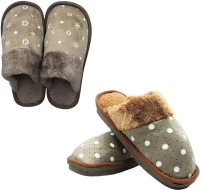 Mahi Enterprises Men Flip Flops(Beige, Brown , 6)