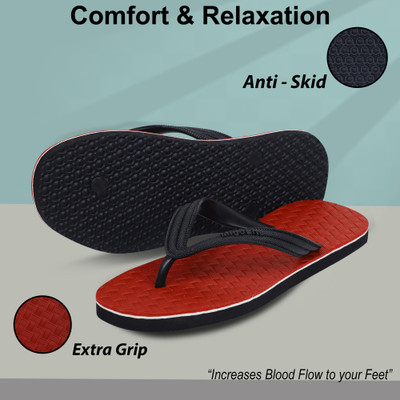 MIGOLITE Men Flip Flops(Maroon , 8)