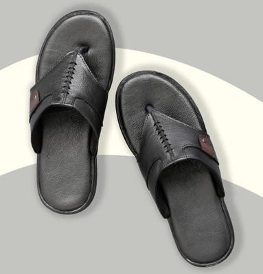 ZIRSQ Men Slippers(Black , 7)