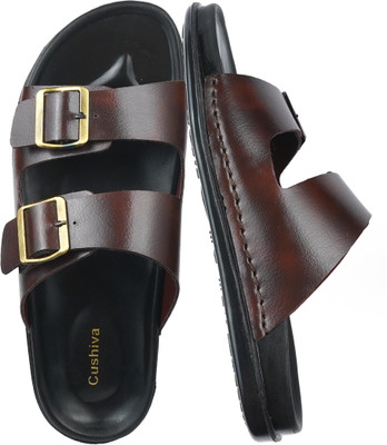 Cushiva Men Slippers(Brown , 10)