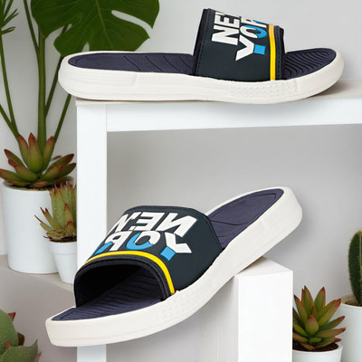 RIFOF Men Slides(Blue , 6)