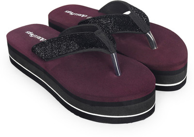 HOC Women Slippers(Maroon , 5)