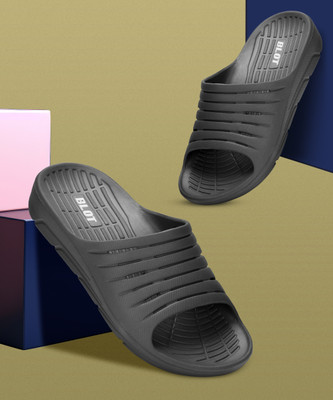 Paragon Men Slides |Lightweight Slipper|Water Resistant|Comfortable Slides(Grey , 10)