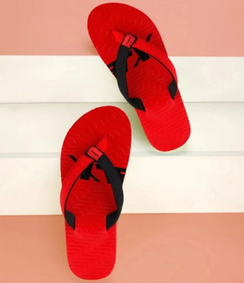 Sparx Men Flip Flops(Red , 10)