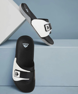 Adda Men Slides(Black, White , 7)