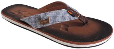 Sparx Men Flip Flops(Beige, Brown , 6)