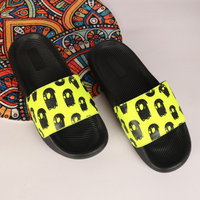 Shoe Mate Men Slides(Green , 8)
