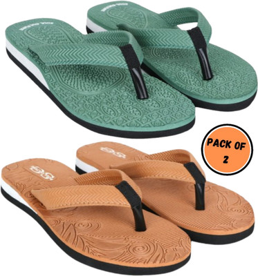 SOUL CULTURE Women Flip Flops(Multicolor , 4)