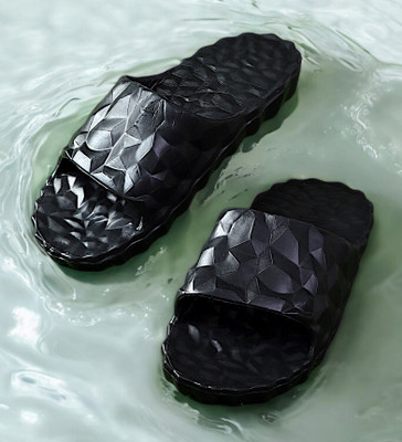 KAPYANSH Men Slides(Black , 10)