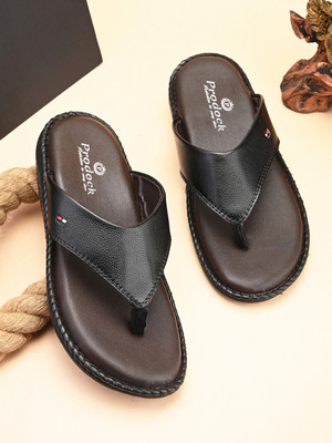 Prodock Men Flip Flops(Black , 8)