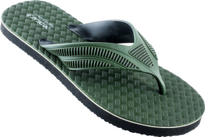 PODDAR Men PODDAR Green & Black Mens Flip-Flops Soft Stylish & Comfortable Slides Flip Flops(Olive , 6)