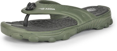 Adda Men Flip Flops(Olive, Black , 10)