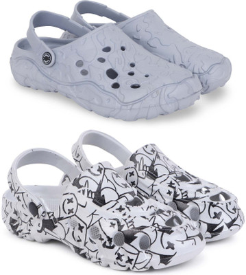 KAPYANSH Men Clogs(Grey, Grey , 10)
