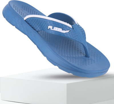 FLITE Men Slippers(Blue, White , 9)