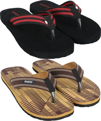 KUNTO Men Flip Flops(Multicolor , 10)