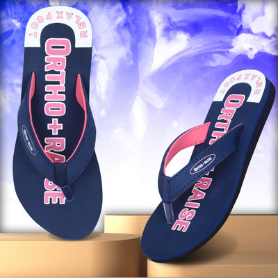 ORTHORAISE Women Orthoraise Extra Soft Orthopaedic Comfort Slippers for Women & Girls|Anti-Skid Slippers(Navy , 7)