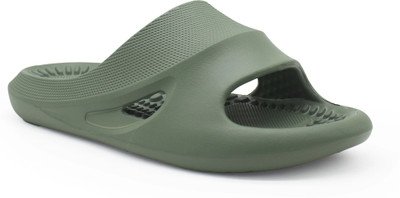 action Men Lightweight Comfortable Cushioned Stylish Slides(Olive , 8)