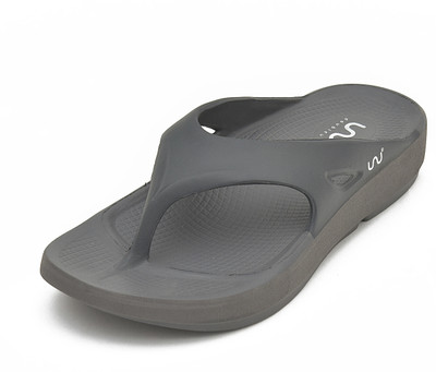 Doubleu Men Men Clasic V Shape Carbon+Carbon Flip Flops(Grey , 8)