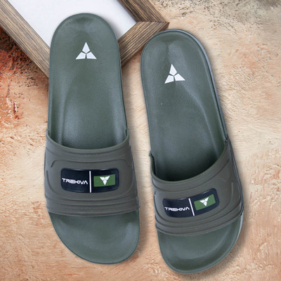 TREKIVA Men Slides(Olive , 6)