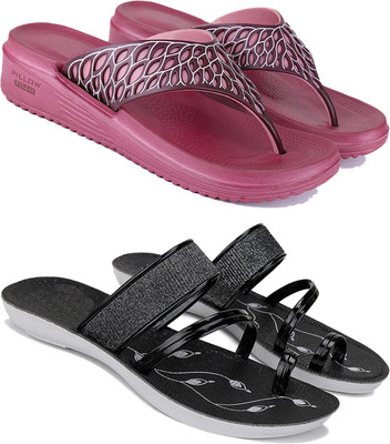 ORICUM Women Flip Flops(Multicolor , 5)