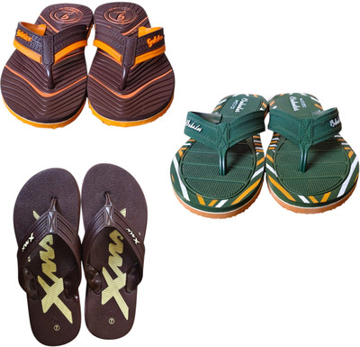 DEEPAKTRADERS Men Slippers(Brown, Green, Brown , 6)