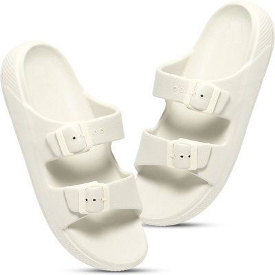 Footup Women Super Soft|Orthopedic|Comfortable|Lightweight|Diabetic Slides(Off White , 5)