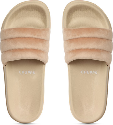 Chupps Women Cloud Cozy Beige Men's Comfortable Slides & Flip Flop Slides(Beige , 7)