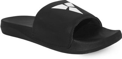 TREKIVA Men Premium Sliders Trendy Comfortable Flexible & Durable, Anti-Skid| TSG-2020 Slides(Black , 10)