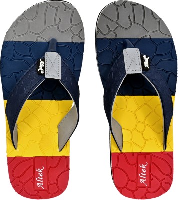 Altek Men Flip Flops(Grey , 7)