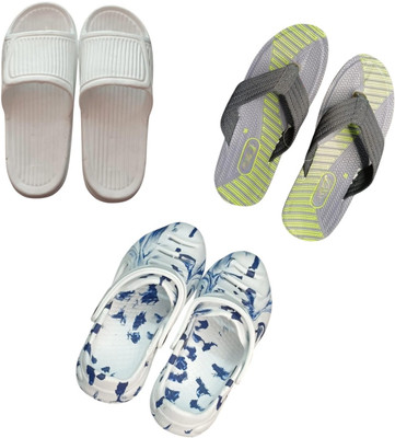BLIBBERS Men Slippers(Navy, White, Multicolor , 7)