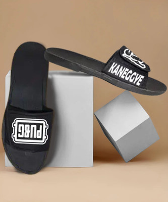 KANEGGYE Men Slides(Black , 2)