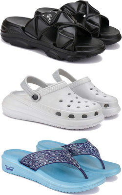 WINGSCRAFT Women Flip Flops(Blue , 7)