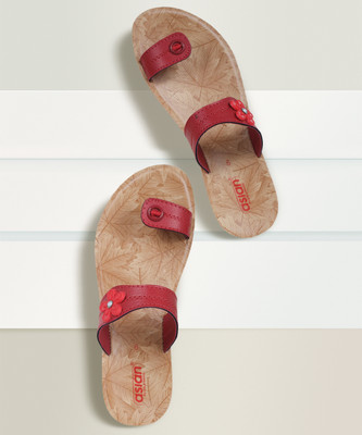 asian Women Slippers(Red , 5)