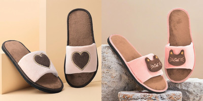 Y key Women Flip Flops(Beige, Pink , 7)