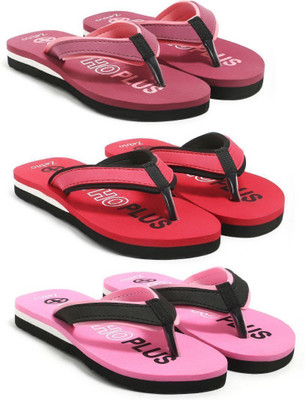 zebio Women Slippers(Pink, Red, Black, Pink, Black , 5)