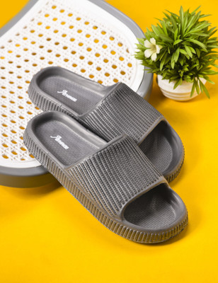 Athree Men Slides(Grey , 8)