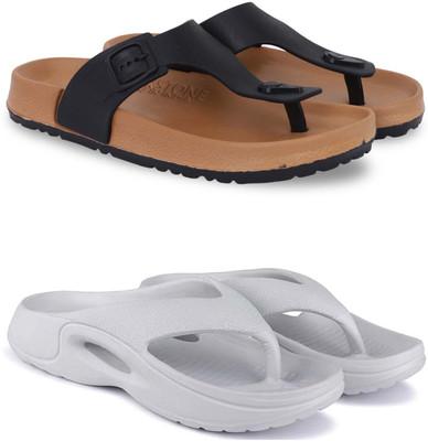 Pampy Angel Men Slippers(Beige, Grey , 10)