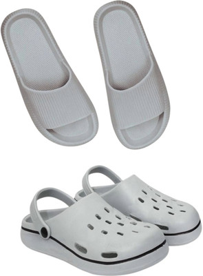 Veewalk Men Slides(Grey , 7)