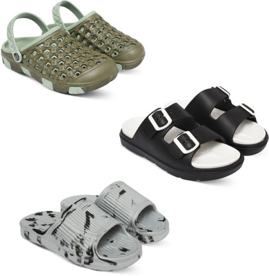 Acorn Men Slides(Olive, Black, White , 7)