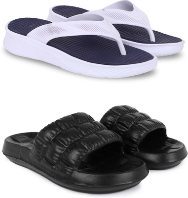 Kapani Fashion Men Slippers(Blue, Black , 7)