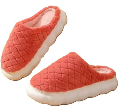 Glitchez Women Slippers(Red , 4)