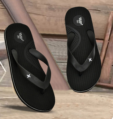 DR STTEP Men Soft Ortho Slippers for Men | Comfy Anti-Skid Flip Flops for Daily Use Slippers(Black , 6)