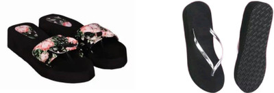 BOOMBEAUTY Women Flip Flops(Multicolor , 5)