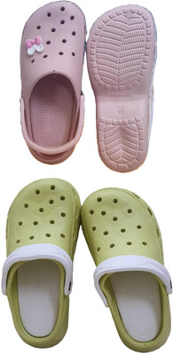 ESA Women Wedges(Pink, Green , 4)