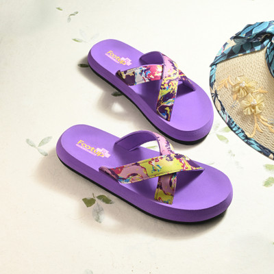 Footup Women Newlaunch|Diabetic|Orthopedic|Lightweight|Antiskid|Fashionable Flip Flops(Black , 8)
