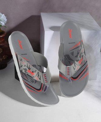 Paragon Men PUK2216G Men's Grey PU Sandal Lightweight, Comfortable | Dailyuse Slippers Flip Flops(Grey , 7)