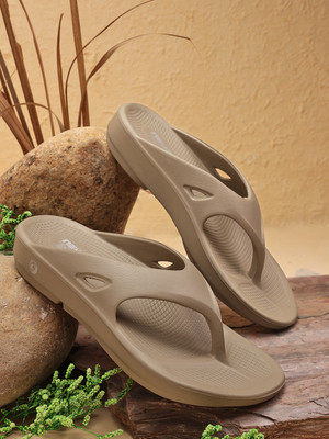 Neoz Women Levirex Lightweight with Arch Support Durable Anti-Skid & Stylish Dailywear| Flip Flops(Brown , 5)