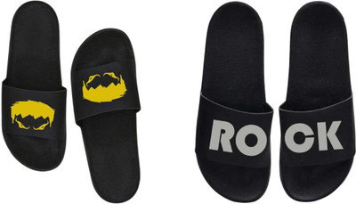 nvisan Men Slides(Yellow, Grey , 10)