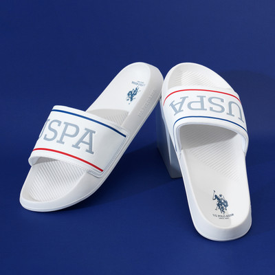 U.S. POLO ASSN. Men Slides(White , 10)