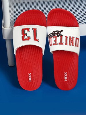 HRX by Hrithik Roshan Men Slides(Red, White , 10)